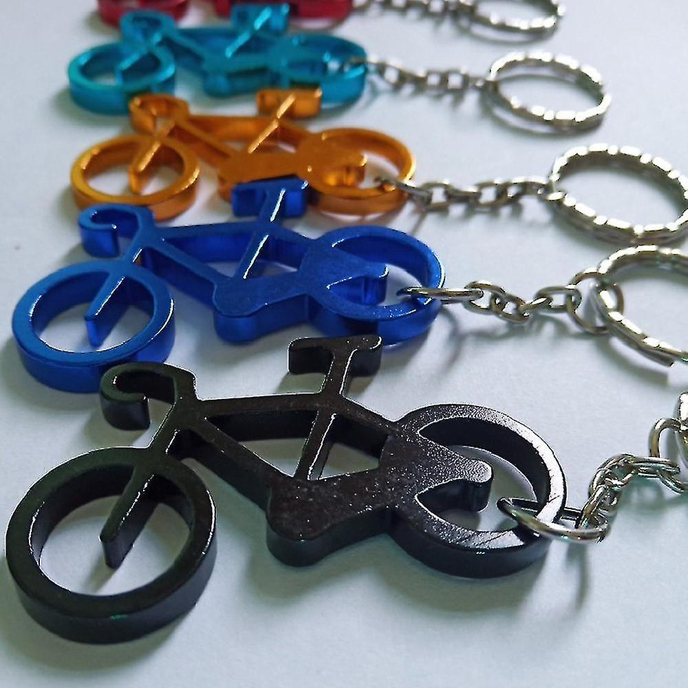 6pcs Cartoon Mini Bicycle /belle Aluminum Alloy Beer Bottle Opener Keychain Key Tag Chain Ring Accessories