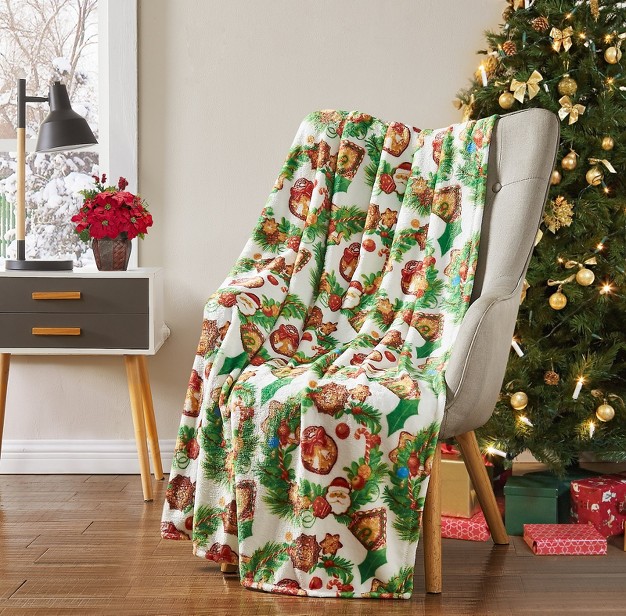 Kate Aurora Oversized Christmas Gingerbread Houses Ultra Soft amp Plush Accent Throw Blanket 50 In W X 70 In L