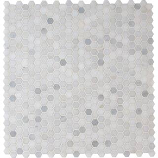 MSI Greecian White Hexagon 12 in. x 12 in. Polished Marble Floor and Wall Tile (0.95 sq. ft.Each) GRE-1HEXP