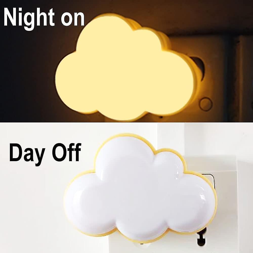 Miman Sensor Led Night Light Plug-in Night Lights For Kids Adults， Cute Dream Lighting Wall Lamp Cloud Nightlight For Bedroom Ba Room，toilet，stairs，ki