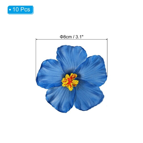 10Pcs Hawaiian Hibiscus Flowers Foam Artificial Flowers Hair Clip