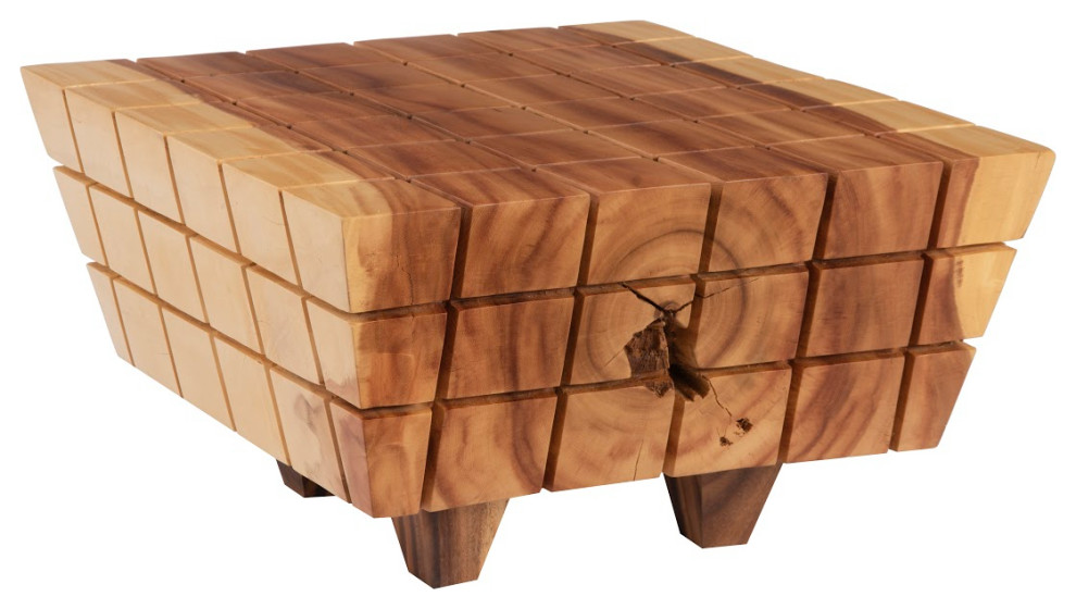 Cubed Coffee Table  Natural   Rustic   Coffee Tables   by HedgeApple  Houzz