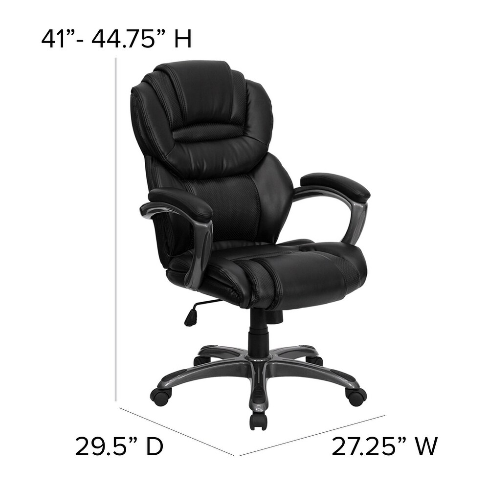 High Back Executive Swivel Ergonomic Office Chair with Accent Layered Seat