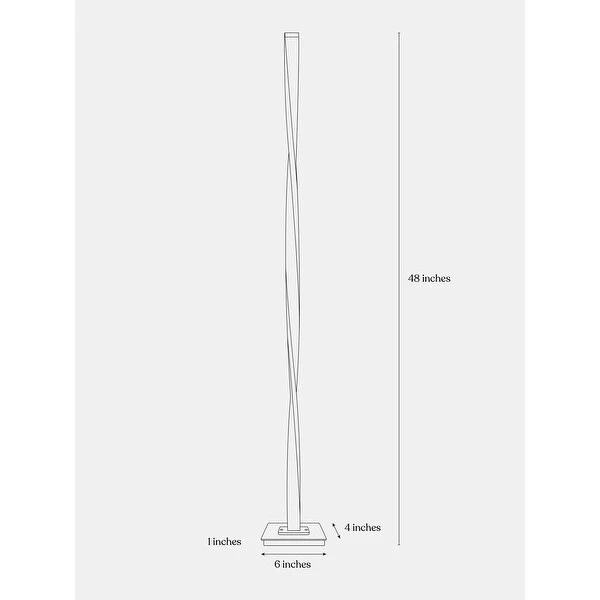 Brightech Helix LED Floor Lamp - Silver