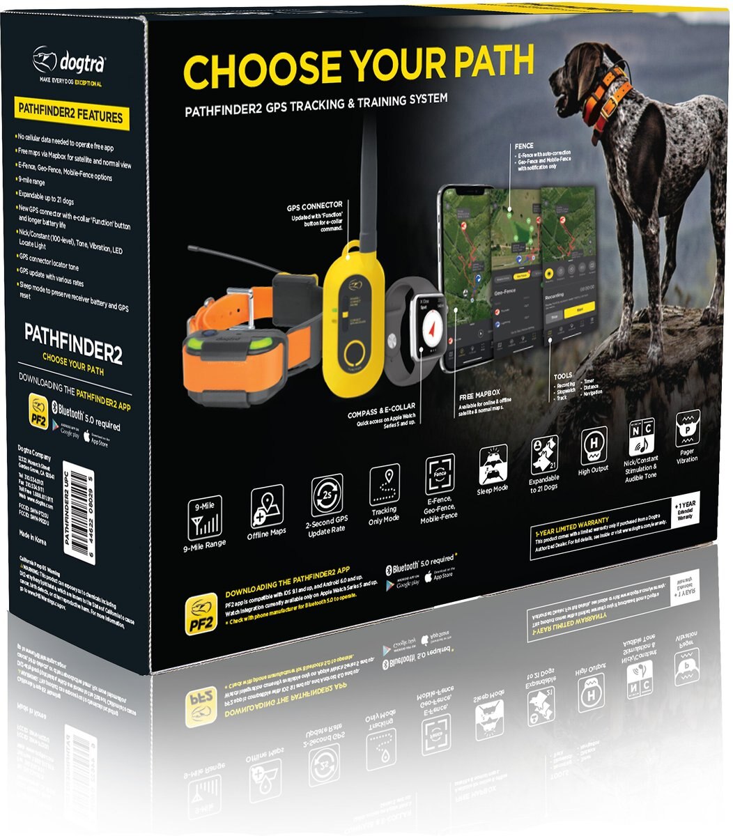 Dogtra Pathfinder2 GPS and Dog Training Collar System， Black