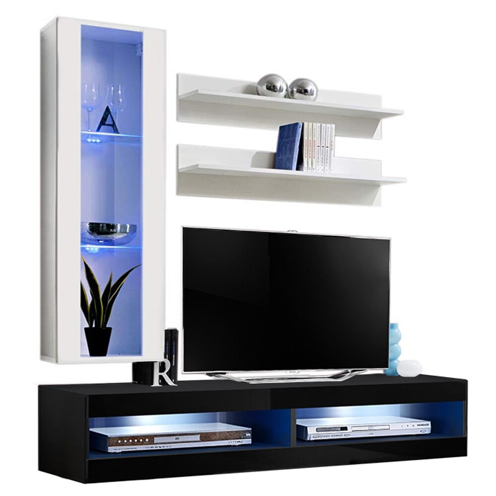 Fly H2 34TV Wall Mounted Floating Modern Entertainment Center