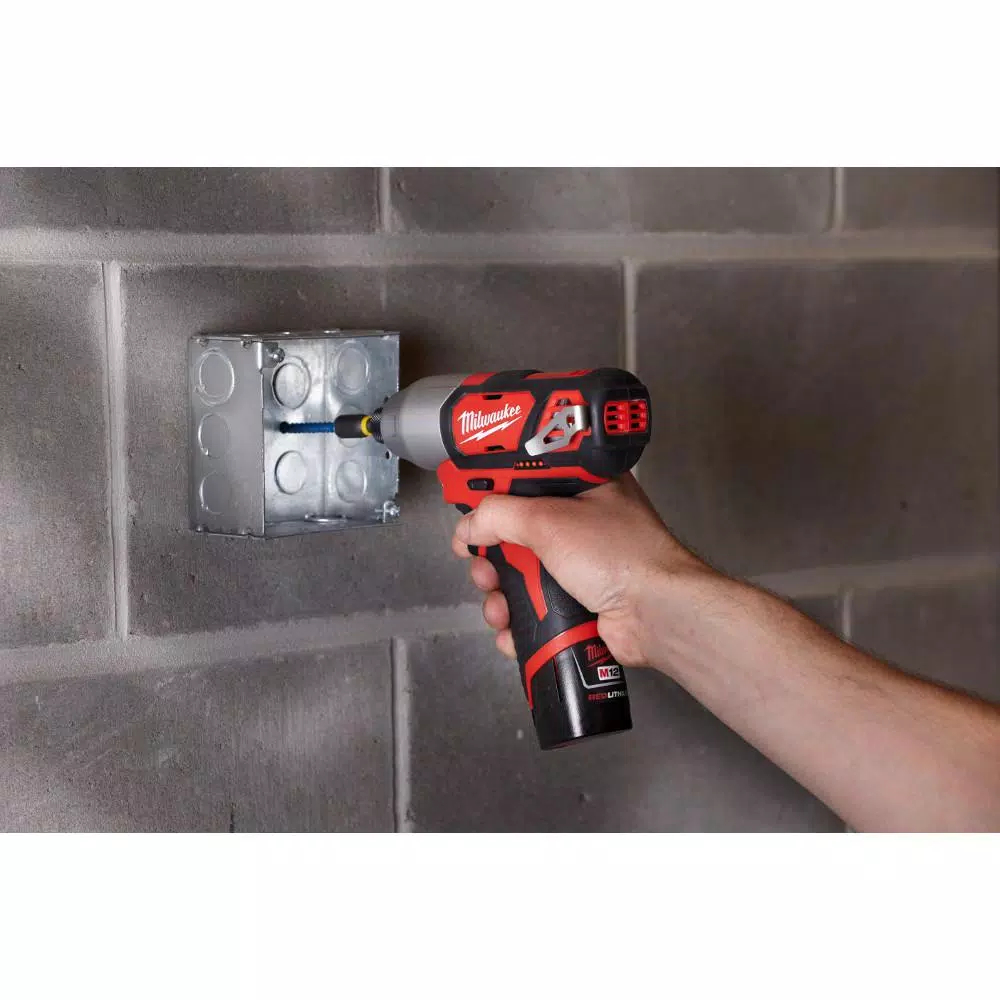 Milwaukee M12 12-Volt Lithium-Ion Cordless 1/4 in. Hex Impact (Tool-Only) and#8211; XDC Depot