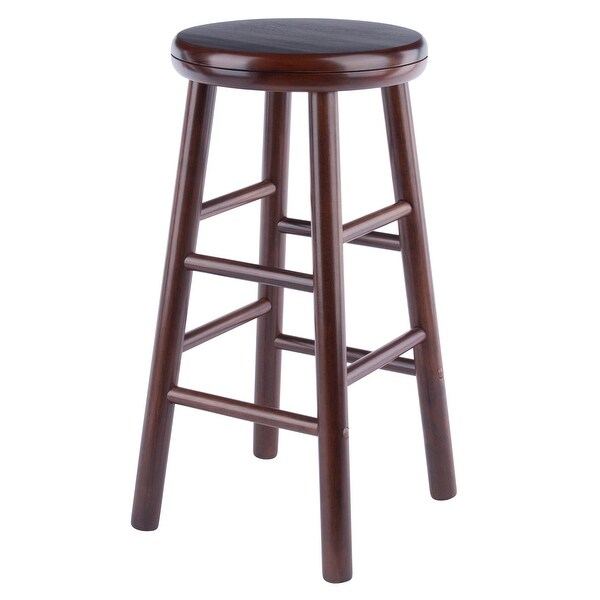 Shelby 2-Pc Swivel Seat Counter Stool Set， Walnut