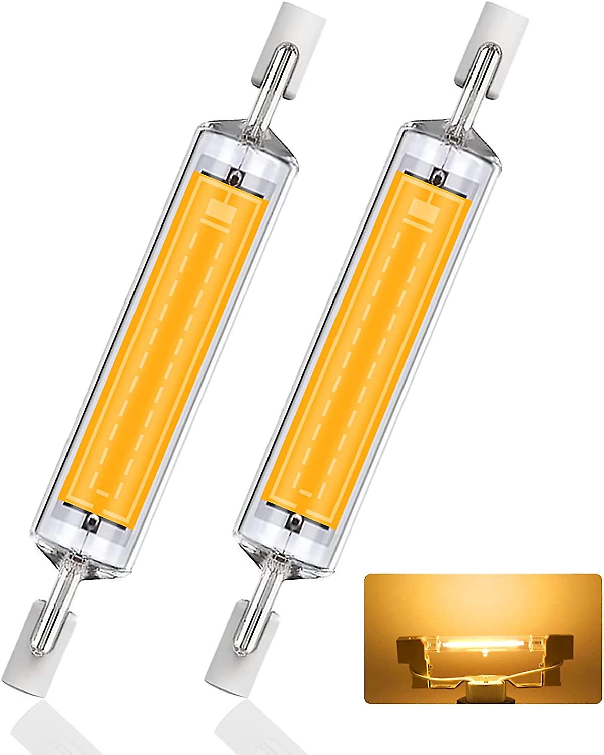 2pcs R7s Led 118mm Warm White 3000k，10w Replace Halogen R7s J118 100w，ac 220v-240v 1000lm 360 Cob 118mm