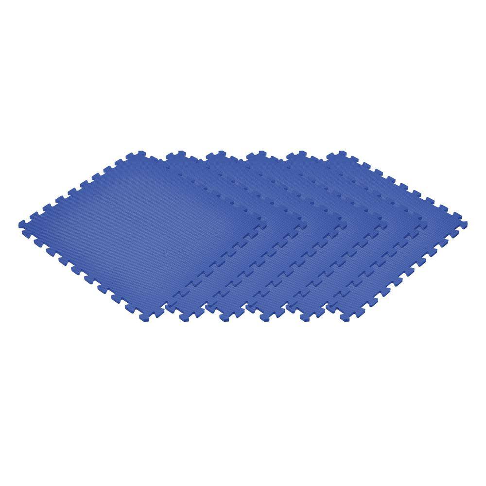 Norsk Blue 24 in. x 24 in. EVA Foam Non-Toxic Solid Color Interlocking Tiles (240 sq. ft. - 60 tiles) 240747_10