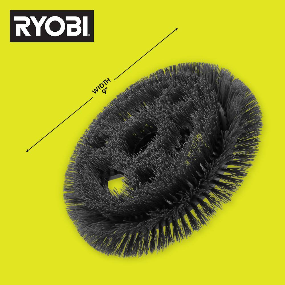 RYOBI 9 in. VORTEX Hard Bristle Brush A95HRB9