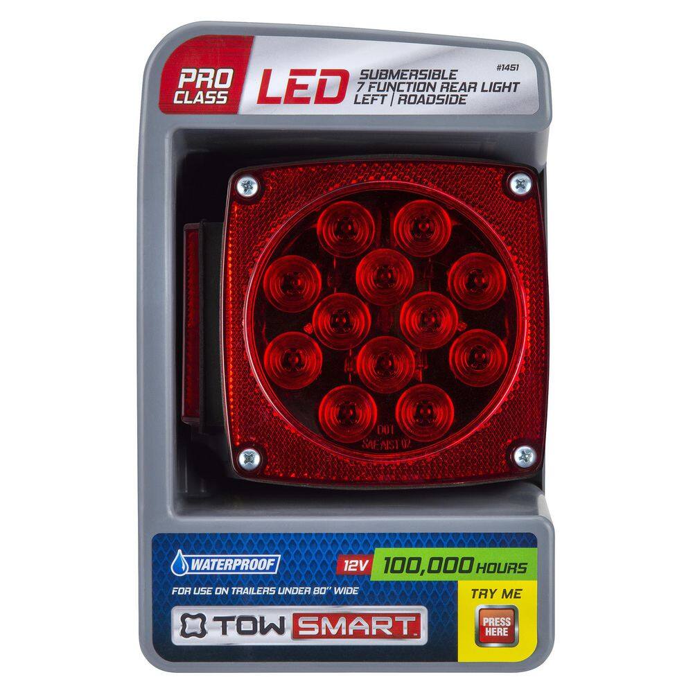 TowSmart ProClass 80 in. Under Submersible 7-Function Roadside LED Red Rear Trailer Light 1451