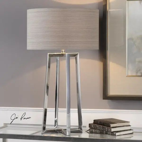 Uttermost Keokee Polished Stainless Steel 1-light Table Lamp