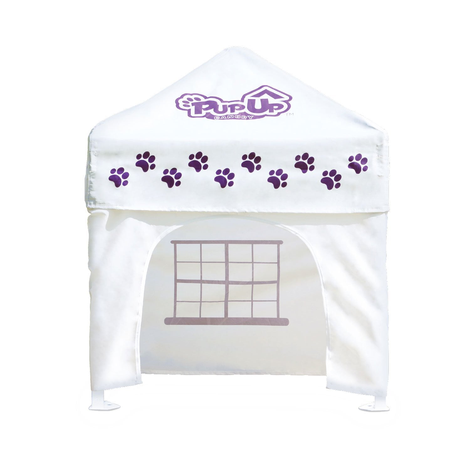 Caravan Canopy PupUp Portable Dog House， Purple， Large， 42