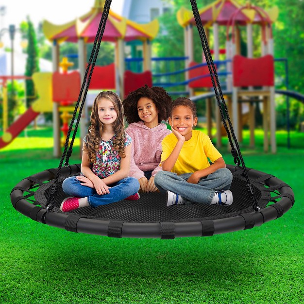 Sorbus Fabric Spinner Swing 40 Diameter Black