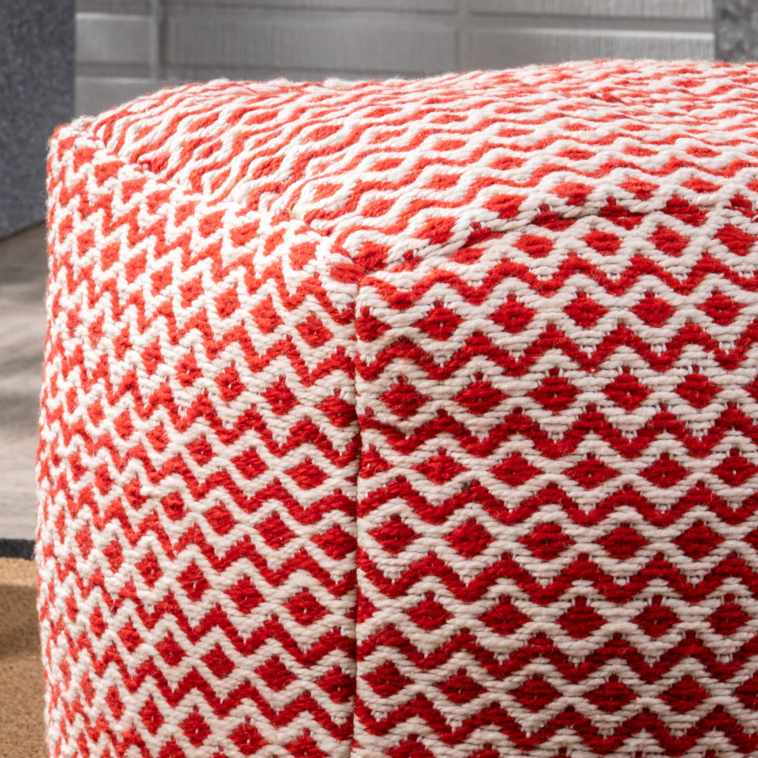 Anele Outdoor Modern Boho Pouf