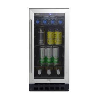 Summit Appliance 15 in. 2.3 cu. ft. Mini Fridge with Glass Door in Stainless Steel without Freezer ADA Compliant ALBV15CSSE