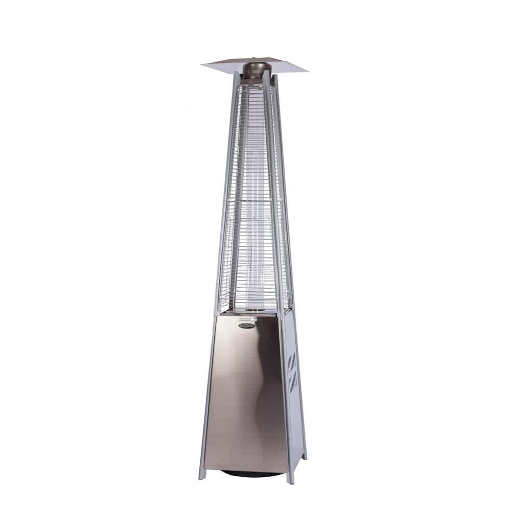 Fire Sense 40,000 BTU Stainless Steel Pyramid Propane Gas Patio Heater 60523