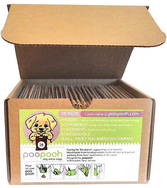 poopooh Biodegradable Dog Waste Bags and Bag Carrier Clip