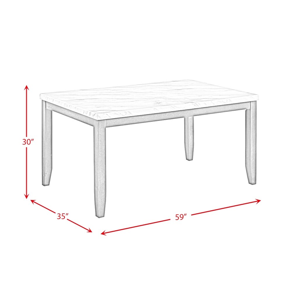 Picket House Furnishings Nixon 7PC Standard Height Dining Set in Gray