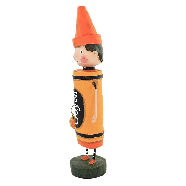 Lori Mitchell Orange Crayon One Figurine 7 5 Inches Figurine Halloween Coloring 12269 Polyresin Orange