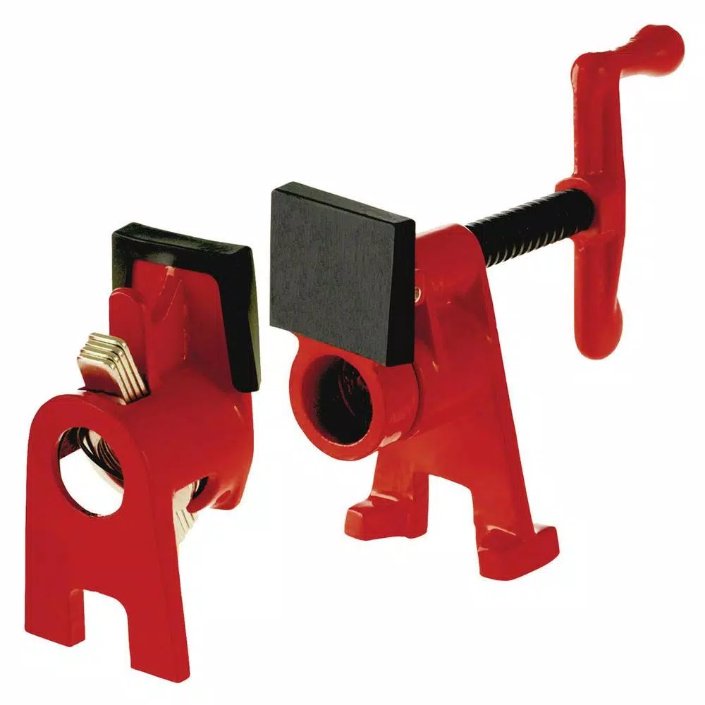 BESSEY H-Style Pipe Clamp Fixture Set for 1/2 in. Black Pipe and#8211; XDC Depot