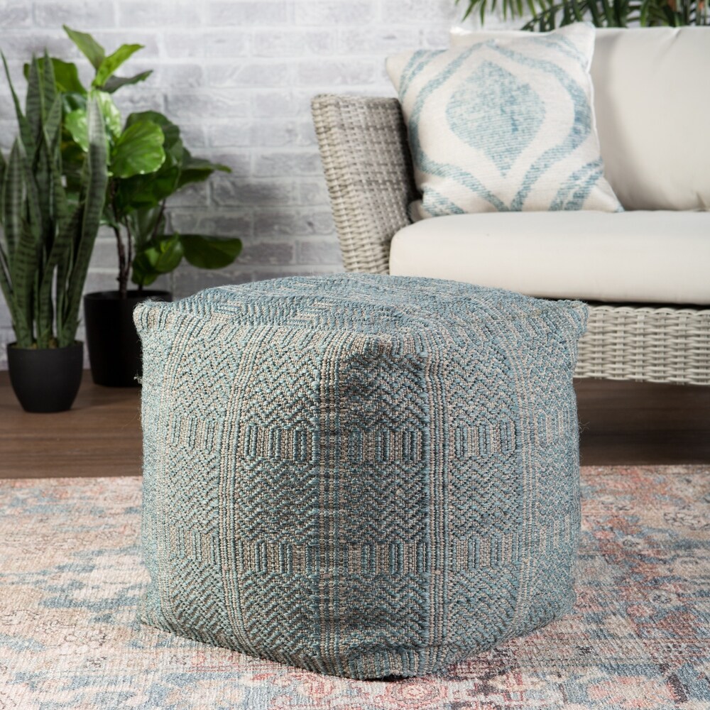 Ailith Indoor/ Outdoor Tribal Pouf/ Floor Pillow   18\