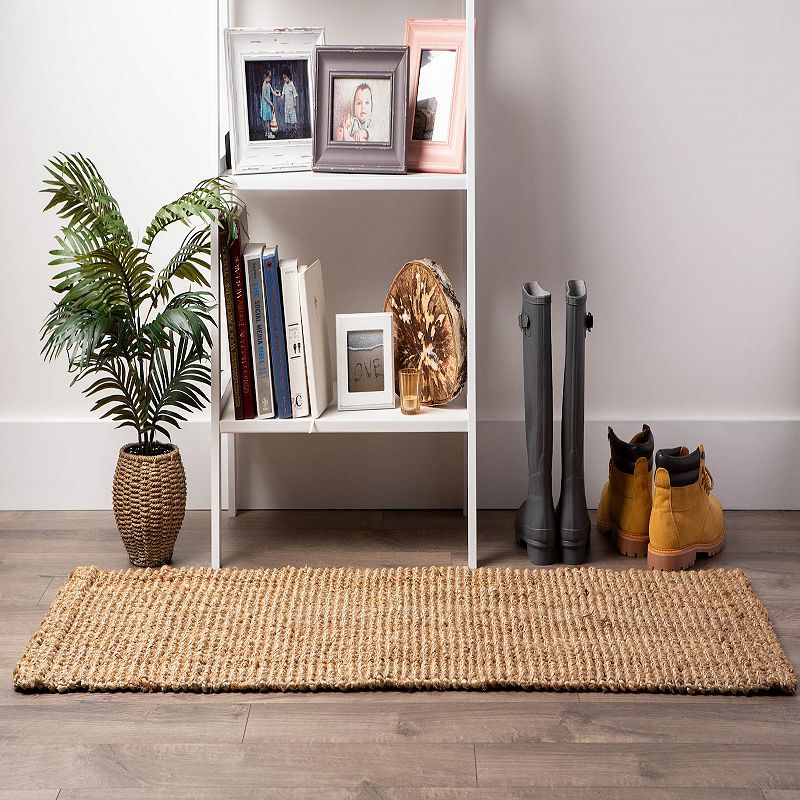 60 x 22 Gold Jute Floor Runner Rug