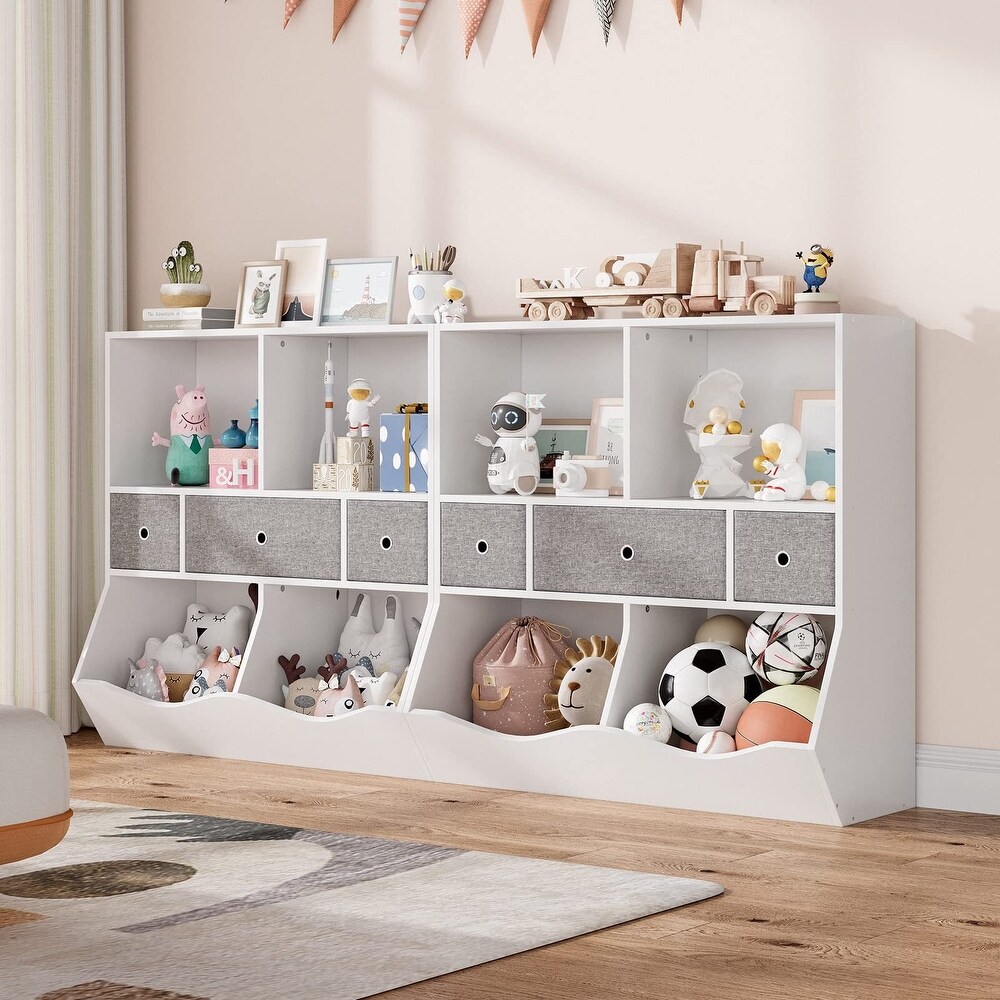 Kids Toy Storage Organizer with Bookcase