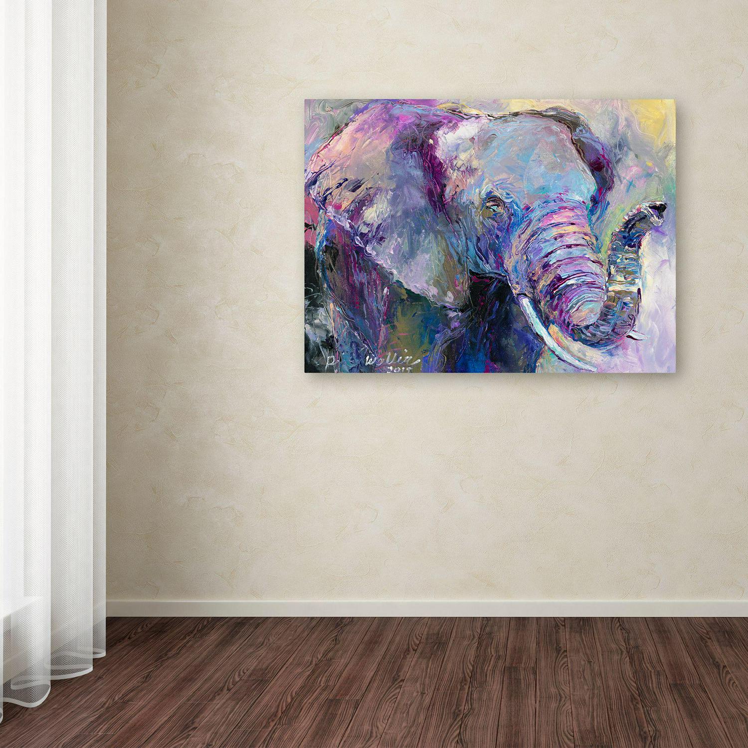 Trademark Fine Art 8216Blue Elephant8217 Canvas Art by Richard Wallich  Crowdfused