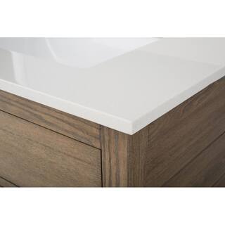 Home Decorators Collection Stanhope 31 in. W x 22 in. D Vanity in Reclaimed Oak with Engineered Stone Vanity Top in Crystal White with White Sink SNOVT3122DR