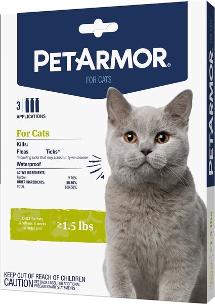 PetArmor Flea and Tick Spot Treatment for Cats， over 1.5 lbs