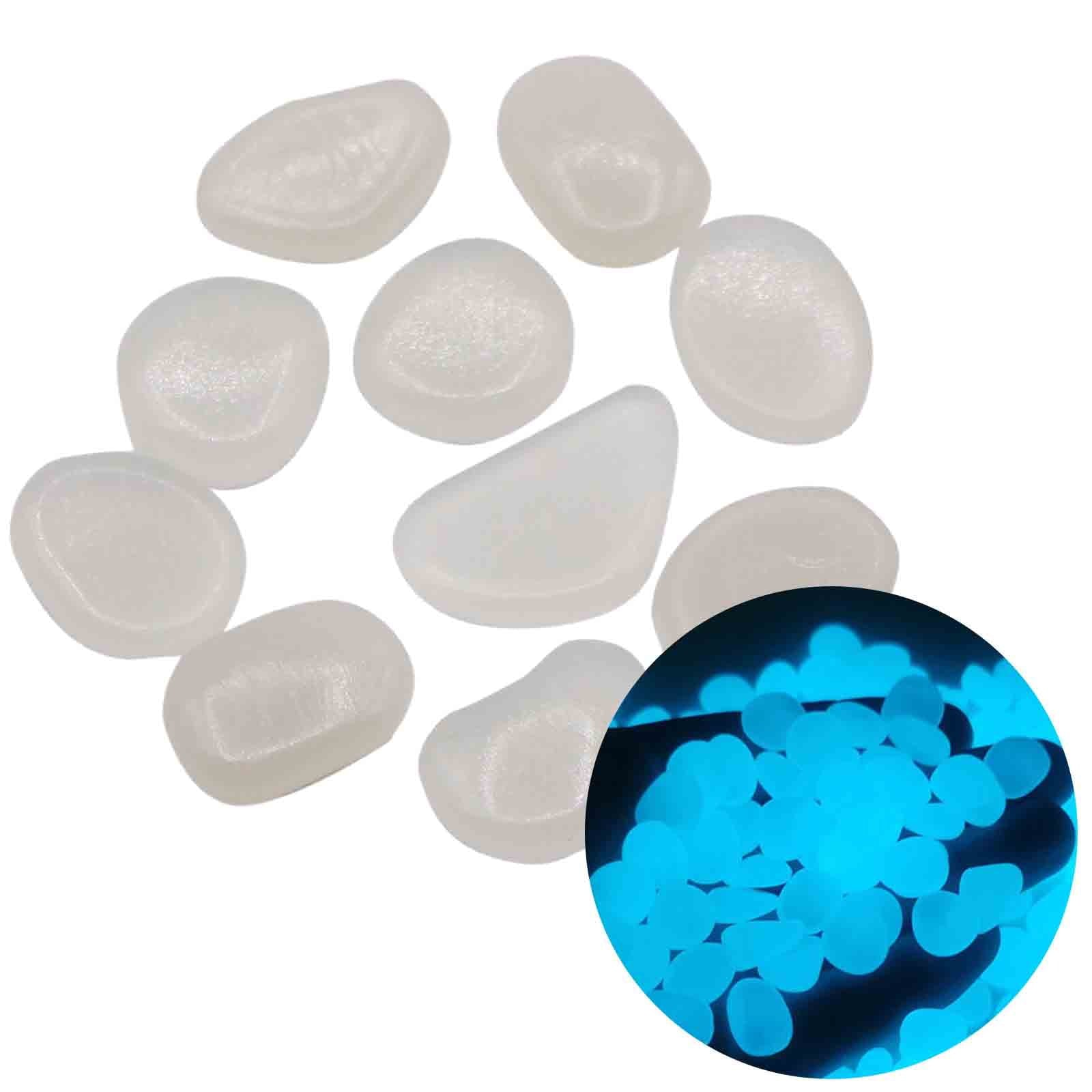 Glow In The Dark Pebbles Luminous Stones Rocks For Garden Aquariums Decor 300PCS