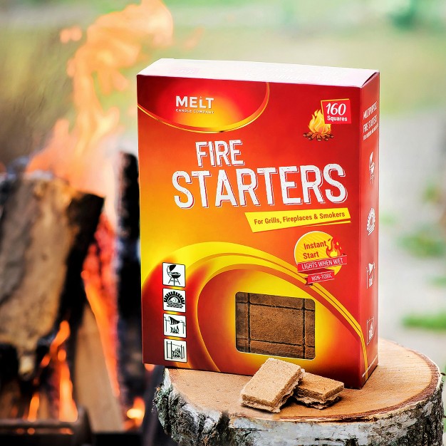 Melt Candle Company Fire Starter Pack For Chimney Grill Pit Fireplace Campfire Bbq amp Smoker