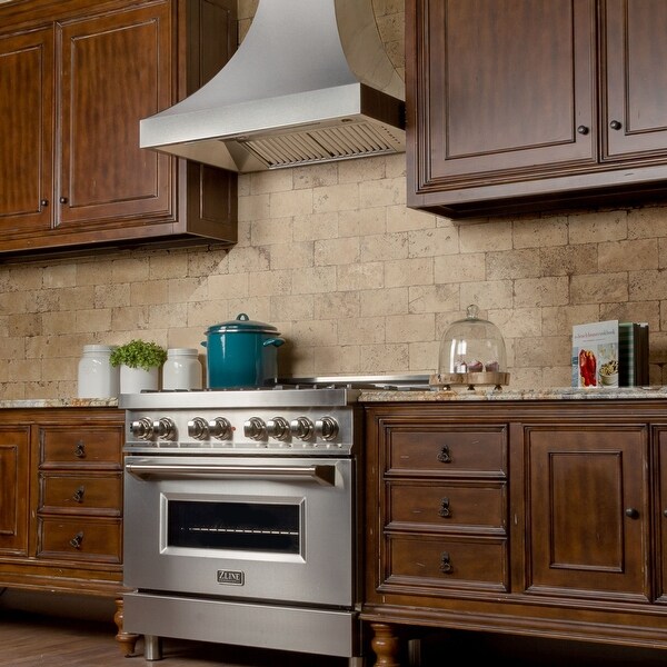 ZLINE Designer Series Fingerprint Resistant Stainless Steel Ducted Wall Range Hood