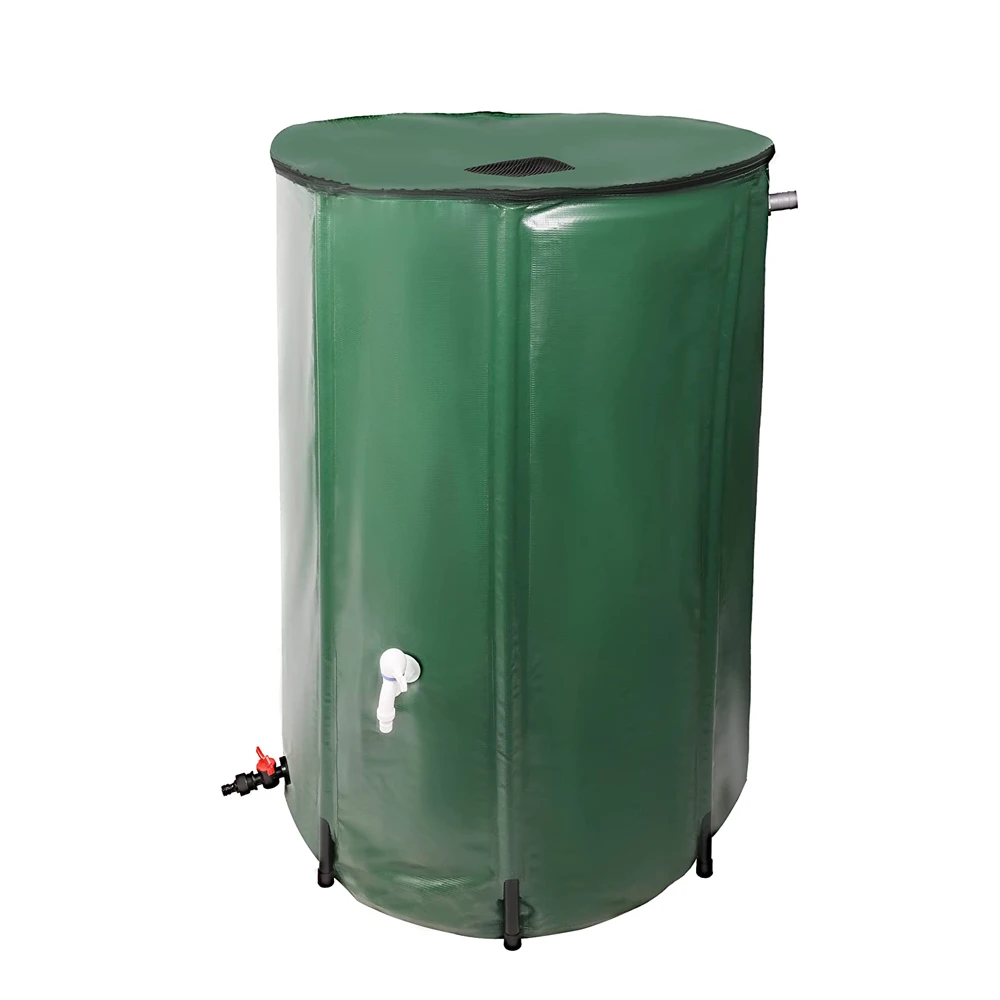 Factory Supply rain barrel plastic water storage Tank Rain Barrel spigot diverter for Garden tree Water