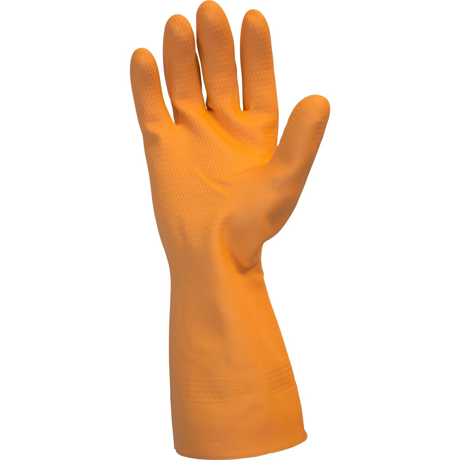 Orange Neoprene Latex Blend Flock Lined Latex Gloves by The Safety Zone SZNGRFOLG1SF