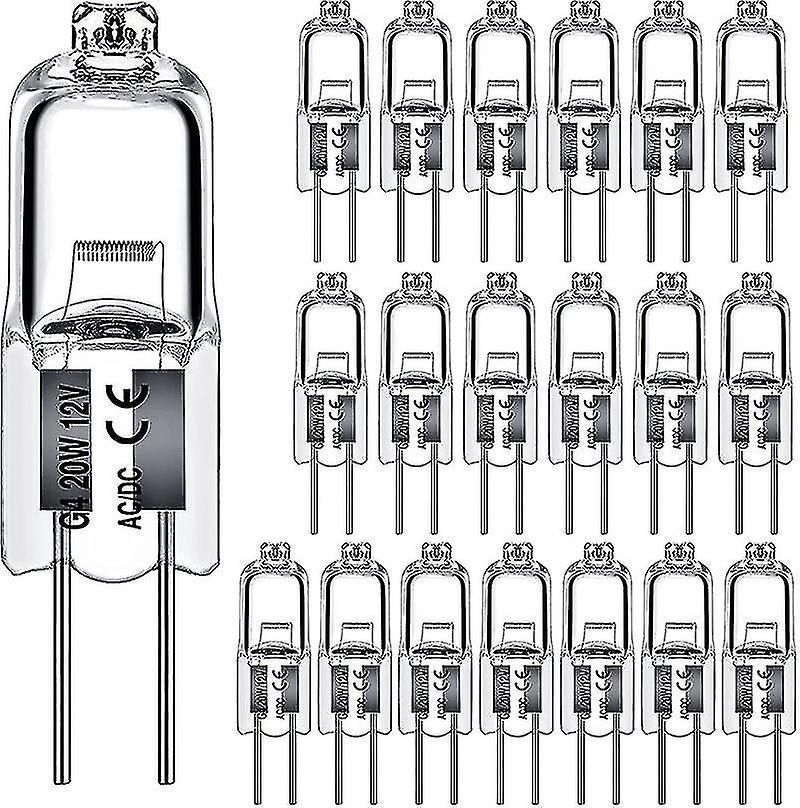 20pcs G4 Halogen Light Bulb 20w Dc12v Indoor Halogen G4 Lamp Crystal Bulb