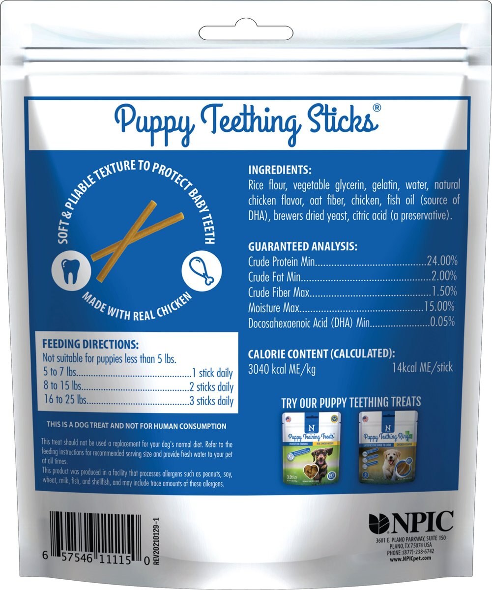 N-Bone Puppy Teething Sticks Chicken Flavor Dog Treats