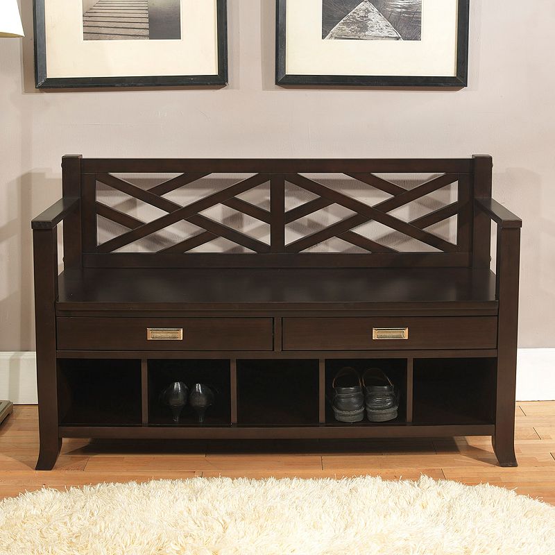 Simpli Home Sea Mills Entryway Storage Bench