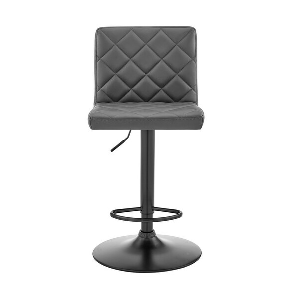 The Duval Adjustable Faux Leather Swivel Bar Stool