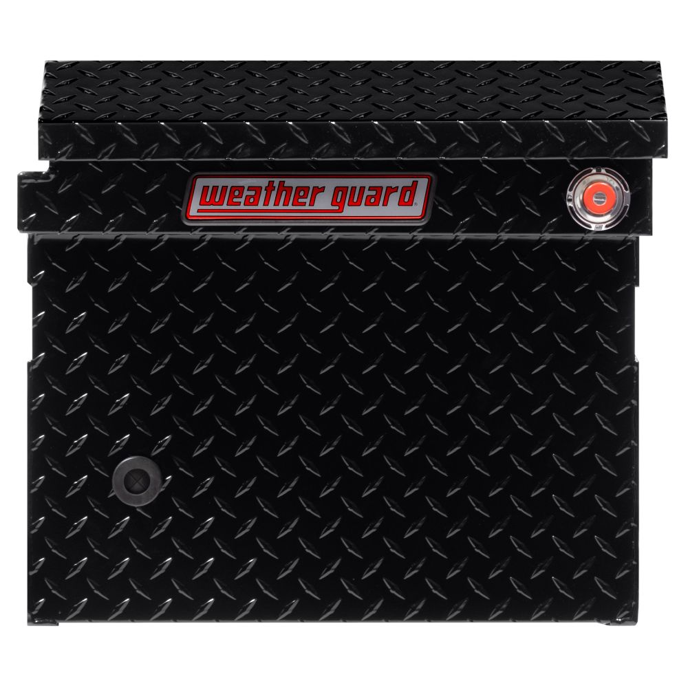 Weather Guard Saddle Box Aluminum Full Low Profile Gloss Black ;