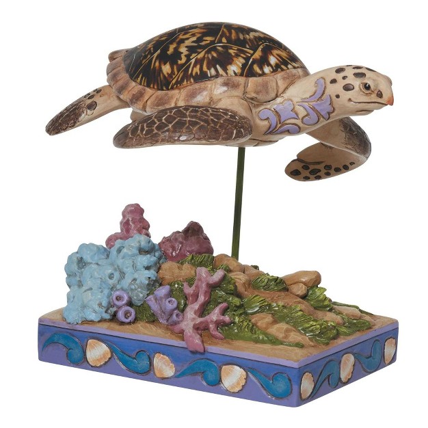 Jim Shore Hawksbill Sea Turtle One Figurine 5 Inches Animal Planet 6010941 Polyresin Brown