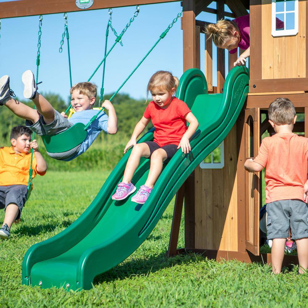 Backyard Discovery Lakewood All Cedar Wooden Swing Set 2001022com