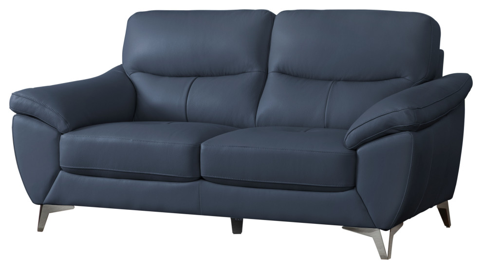 Candace Top Grain Leather Loveseat   Midcentury   Loveseats   by Abbyson Living  Houzz