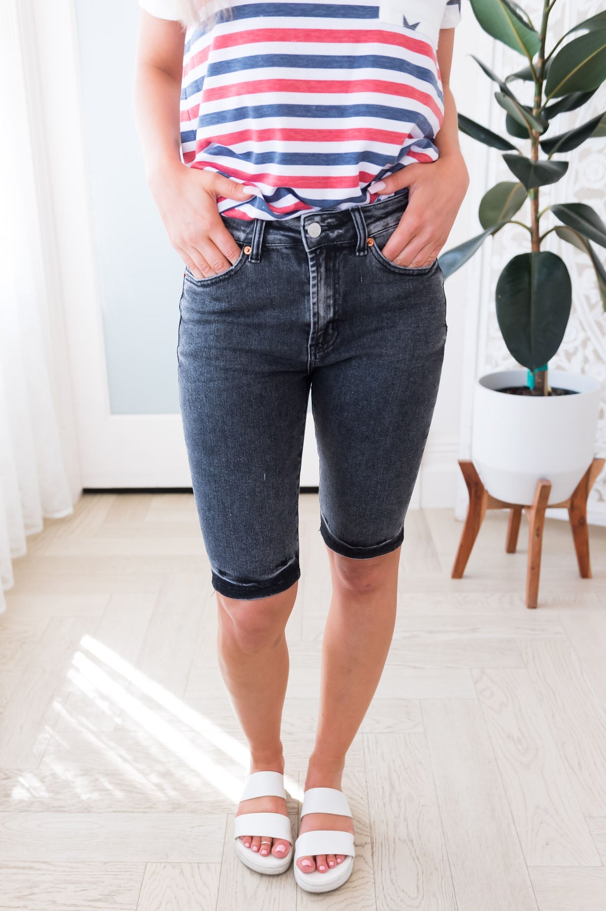 Low Tide High Rise Bermuda Shorts