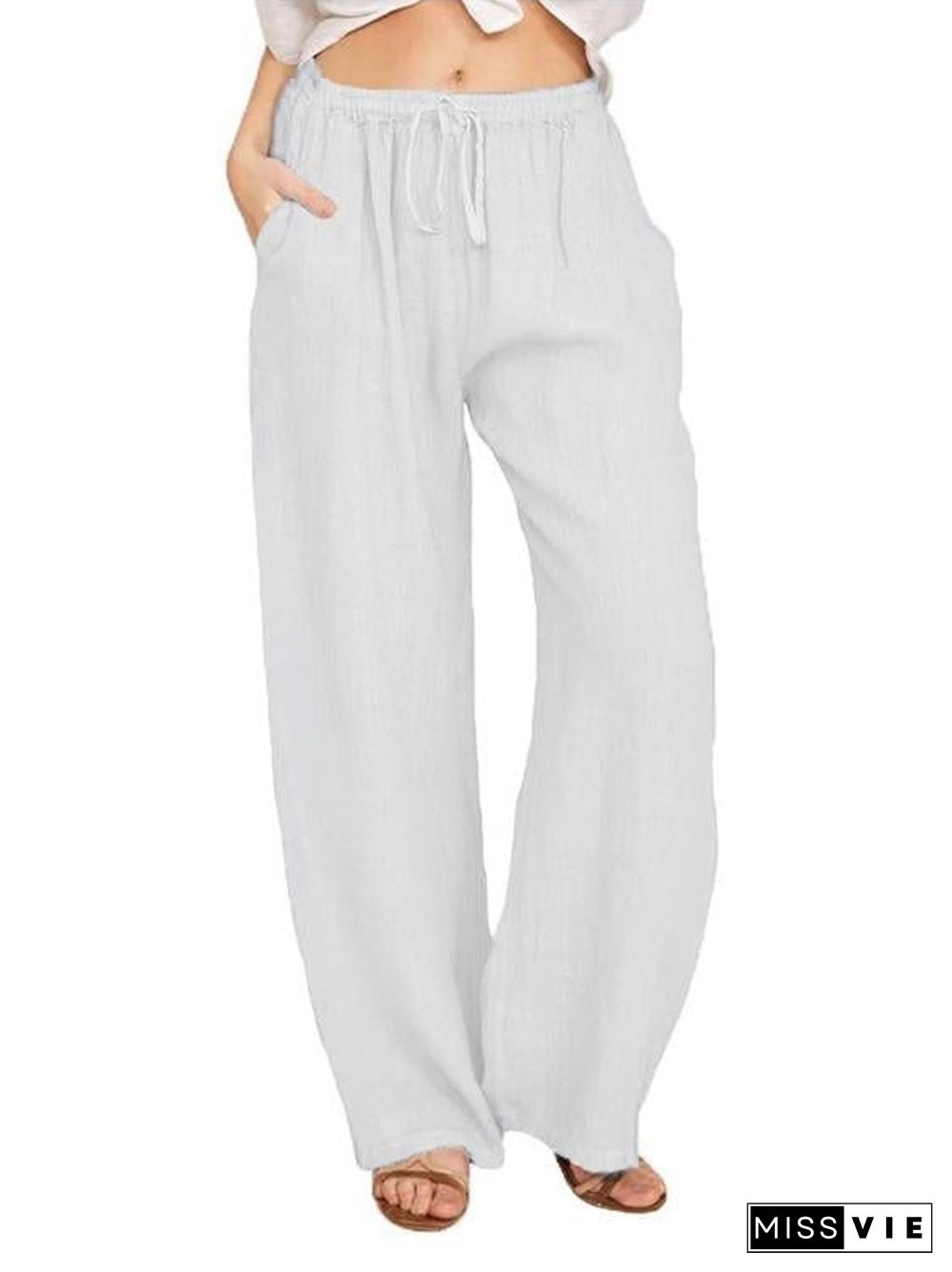 Women Loose Cotton & Linen Casual Pants