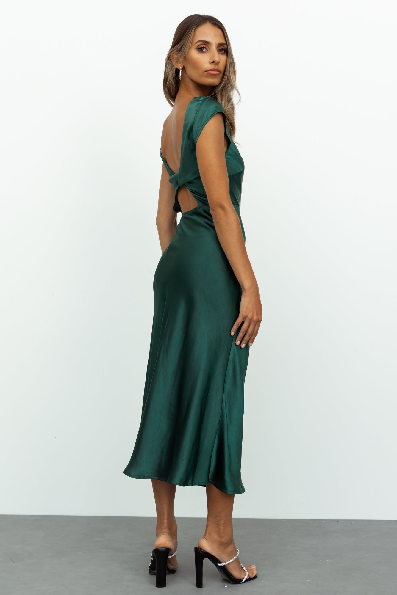 Get In Formation Midi Dress Jade