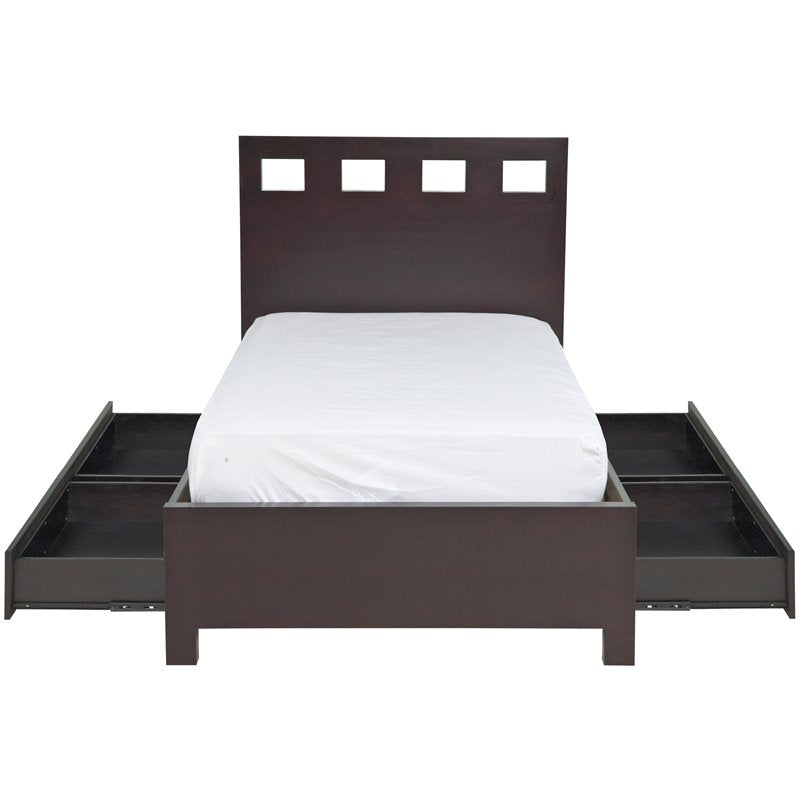 Riva Twin-size Platform Storage Bed in Espresso