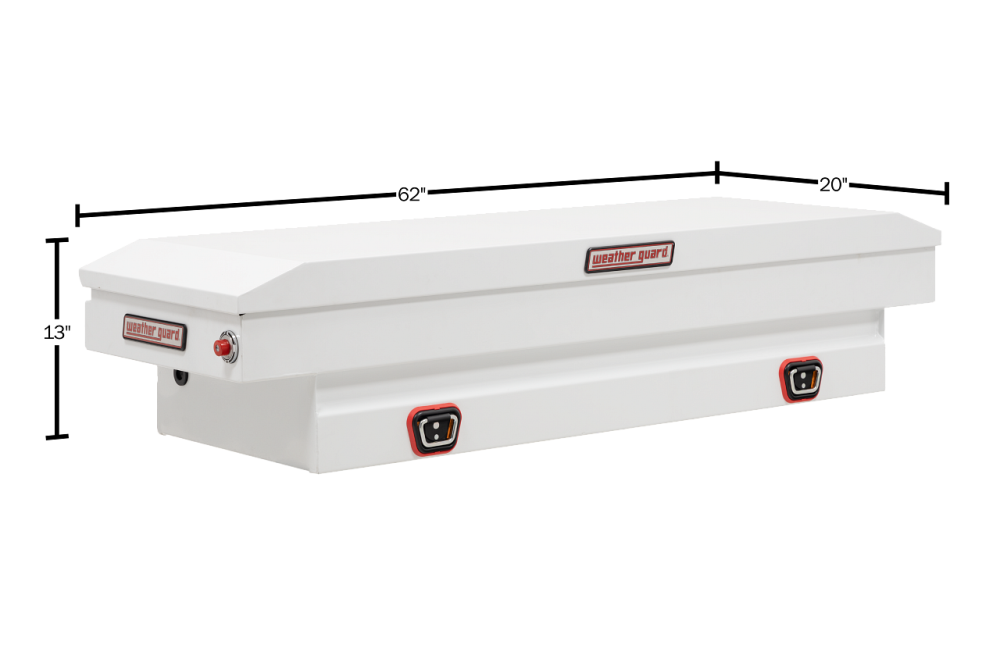 Weather Guard Saddle Truck Tool Box Steel Compact White